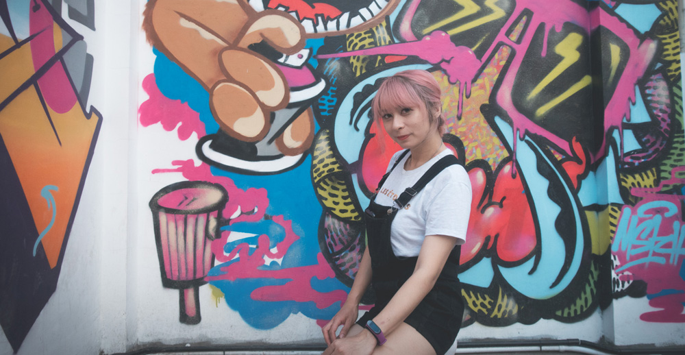 Phoot Girl Swag Punk Pink Hair